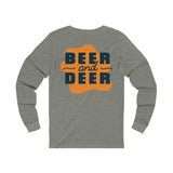 Load image into Gallery viewer, Beer &amp; Deer Unisex Jersey Long Sleeve Tee