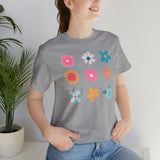 Load image into Gallery viewer, 9x9 Flowers Unisex Jersey Short Sleeve Tee.