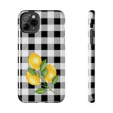 Load image into Gallery viewer, Buffalo Plaid Lemon Tough iPhone Cases