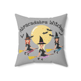 Load image into Gallery viewer, Abracadabra Witches Spun Polyester Square Pillow.