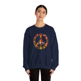 Load image into Gallery viewer, Christmas Peace Wreath Unisex Heavy Blend™ Crewneck Sweatshirt