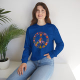 Load image into Gallery viewer, Christmas Peace Wreath Unisex Heavy Blend™ Crewneck Sweatshirt