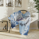 Load image into Gallery viewer, Always With You Blue Velveteen Minky Memorial Blanket