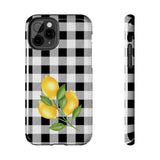 Load image into Gallery viewer, Buffalo Plaid Lemon Tough iPhone Cases