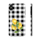 Load image into Gallery viewer, Buffalo Plaid Lemon Tough iPhone Cases