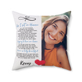 Load image into Gallery viewer, As I Sit In Heaven Memorial Square Photo Pillow