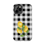 Load image into Gallery viewer, Buffalo Plaid Lemon Tough iPhone Cases