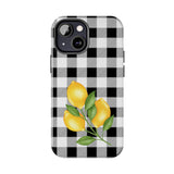 Load image into Gallery viewer, Buffalo Plaid Lemon Tough iPhone Cases