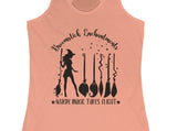 Load image into Gallery viewer, Broomstick Enchantments Women&#39;s Ideal Racerback Tank.