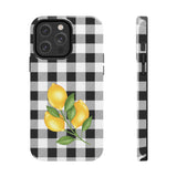 Load image into Gallery viewer, Buffalo Plaid Lemon Tough iPhone Cases