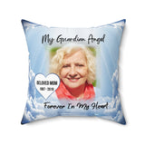 Load image into Gallery viewer, Blue Heavenly Guardian Photo Memorial Pillow