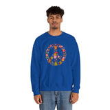 Load image into Gallery viewer, Christmas Peace Wreath Unisex Heavy Blend™ Crewneck Sweatshirt