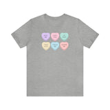 Load image into Gallery viewer, Candy Valentines Hearts Unisex Jersey Short Sleeve Tee