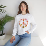 Load image into Gallery viewer, Christmas Peace Wreath Unisex Heavy Blend™ Crewneck Sweatshirt