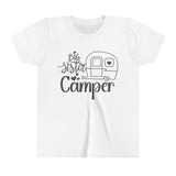 Load image into Gallery viewer, Big Sister Camper Youth Short Sleeve Tee.