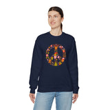 Load image into Gallery viewer, Christmas Peace Wreath Unisex Heavy Blend™ Crewneck Sweatshirt