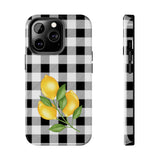 Load image into Gallery viewer, Buffalo Plaid Lemon Tough iPhone Cases