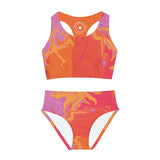 Load image into Gallery viewer, Color Burst Girls Two Piece Swimsuit