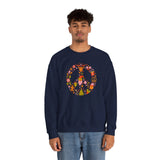 Load image into Gallery viewer, Christmas Peace Wreath Unisex Heavy Blend™ Crewneck Sweatshirt