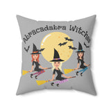 Load image into Gallery viewer, Abracadabra Witches Spun Polyester Square Pillow.