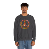 Load image into Gallery viewer, Christmas Peace Wreath Unisex Heavy Blend™ Crewneck Sweatshirt