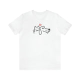 Load image into Gallery viewer, Cat Heart Dog Unisex Jersey Short Sleeve Tee