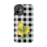 Load image into Gallery viewer, Buffalo Plaid Lemon Tough iPhone Cases