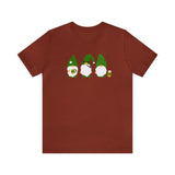 Load image into Gallery viewer, 3 Gnomes Happy St Patrick&#39;s Day Unisex Jersey Short Sleeve Tee