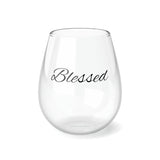 Load image into Gallery viewer, Blessed Stemless Wine Glass, 11.75oz