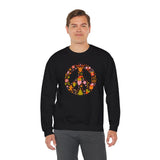 Load image into Gallery viewer, Christmas Peace Wreath Unisex Heavy Blend™ Crewneck Sweatshirt