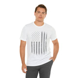 Load image into Gallery viewer, American Flag Unisex Jersey Short Sleeve Tee.