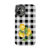 Load image into Gallery viewer, Buffalo Plaid Lemon Tough iPhone Cases