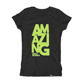 Load image into Gallery viewer, AMAZING. BRIGHT NEON GREEN or NEON PINK Kids, Girls, Boys, Unisex, Teen Short Sleeve T-shirt