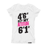 Load image into Gallery viewer, 4&#39;6&quot; But My Attitude 6&#39;1&quot; - Young Gymnast Short Sleeve T-Shirt