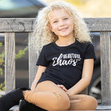 Load image into Gallery viewer, Beautiful Chaos life Kids, Girls, Teen Short Sleeve T-shirt