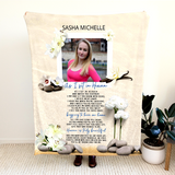 Load image into Gallery viewer, As I Sit In Heaven Velveteen Minky Memorial Blanket