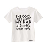 Load image into Gallery viewer, The Cool Thing about my Dad Kids, Teen Short Sleeve T-shirt FABVOKAB