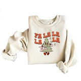 Load image into Gallery viewer, A LA LA LA LA Kids Off-White Unisex Holiday Sweatshirt for Girls, Boys, and Teens