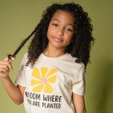 Load image into Gallery viewer, &quot;Bloom Where You Are Planted&quot; Girls&#39; Motivational T-Shirt