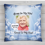 Load image into Gallery viewer, Blue Heavenly Square Photo Memorial Pillow