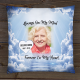 Load image into Gallery viewer, Blue Heavenly Square Photo Memorial Pillow