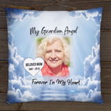 Load image into Gallery viewer, Blue Heavenly Guardian Photo Memorial Pillow