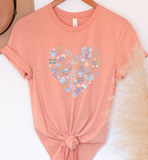 Load image into Gallery viewer, Boho Floral Heart Unisex Jersey Short Sleeve Tee