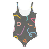 Load image into Gallery viewer, Colorful Lines Kids Little Girls Swimsuit