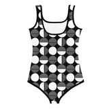 Load image into Gallery viewer, Black and White Kids Little Girls Swimsuit