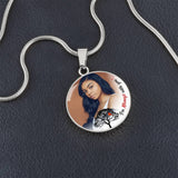 Load image into Gallery viewer, Always With You Circle Photo Memorial Necklace