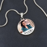 Load image into Gallery viewer, Circle Custom Text and Photo Memorial Necklace