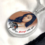 Load image into Gallery viewer, Always With You Circle Photo Memorial Necklace