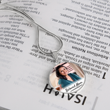 Load image into Gallery viewer, Circle Custom Text and Photo Memorial Necklace