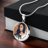 Load image into Gallery viewer, Always With You Circle Photo Memorial Necklace